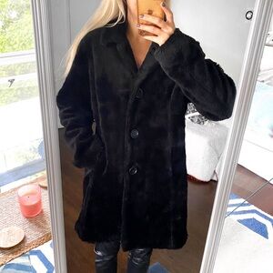 🖤 OUT-FIT BLACK TEDDY COLLARED WINTER JACKET!